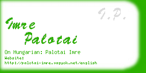 imre palotai business card